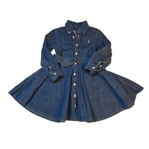 Ralph Lauren Indigo Denim Shirt Dress with Belt